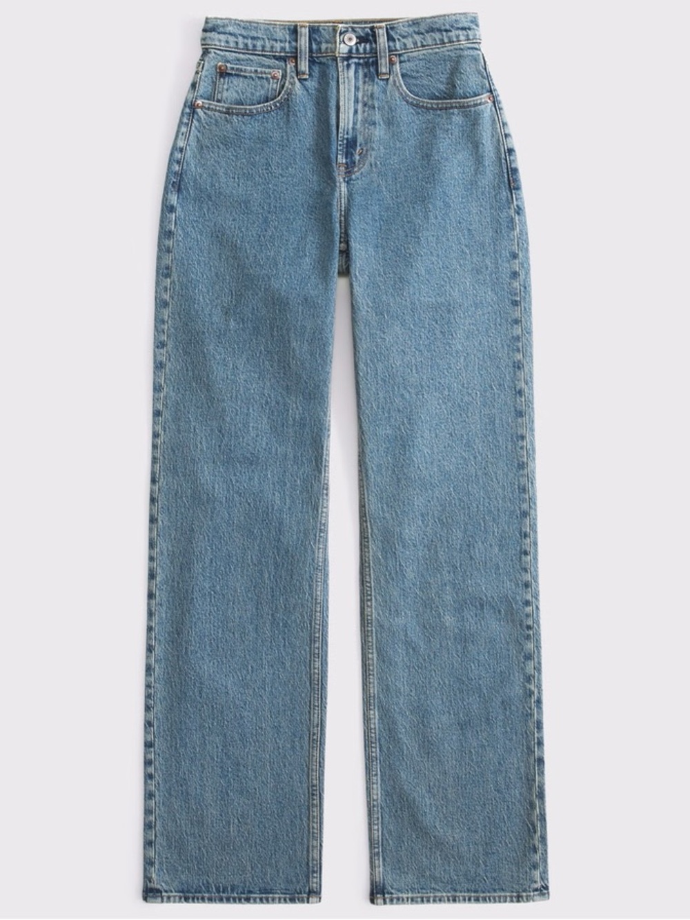 Abercrombie & Fitch High Rise 90s Loose Jeans Womens 26 Short Denim Wide Leg
